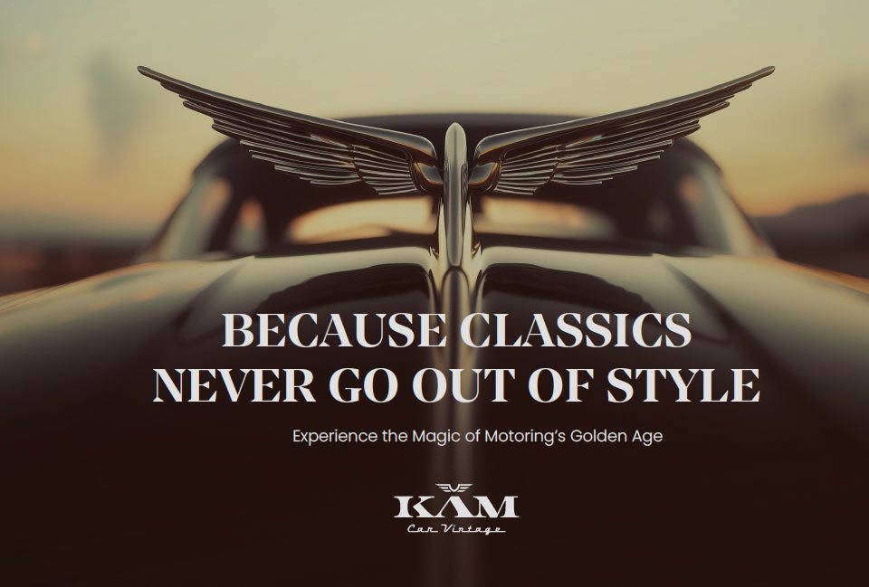 KAM Dubai luxury vintage car branding - Aimstyle brand identity kit automotive design